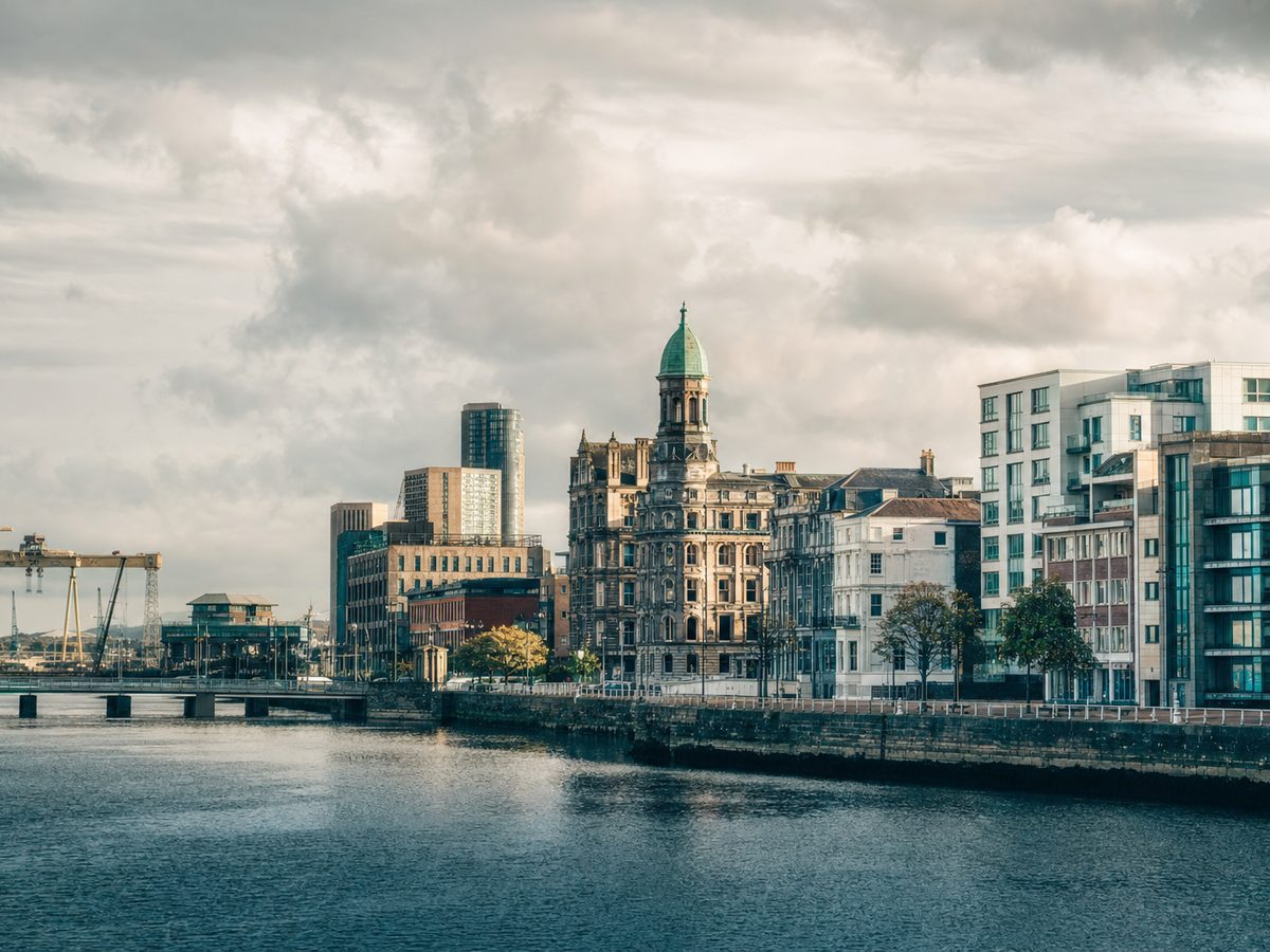 UK city waterfront skyline